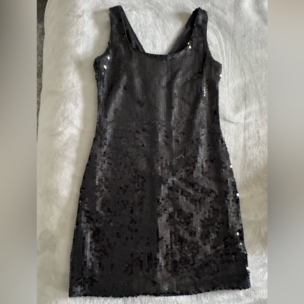 Alyn Paige Classic Black Sequin Dress